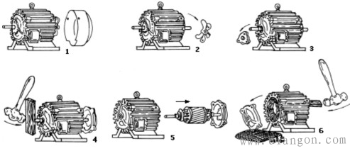 三相异步电机拆解与安装
