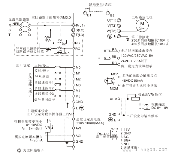 变频器控制柜接线图