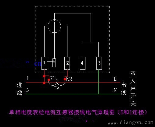 家用电度表原理和接线图解