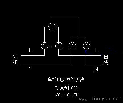 家用电度表原理和接线图解