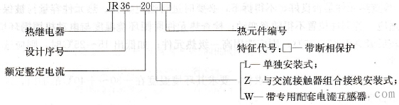 热继电器的型号及含义