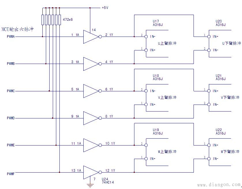 变频器驱动IC输入侧信号电压为0V不等于没有信号