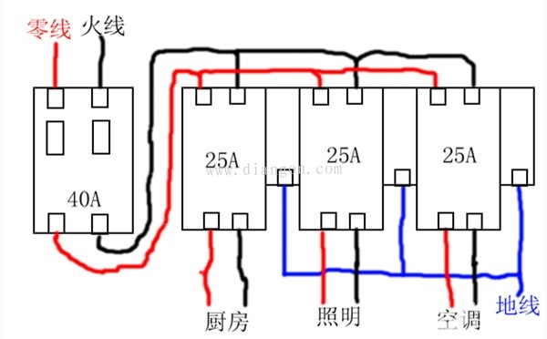 空气开关的接线方法