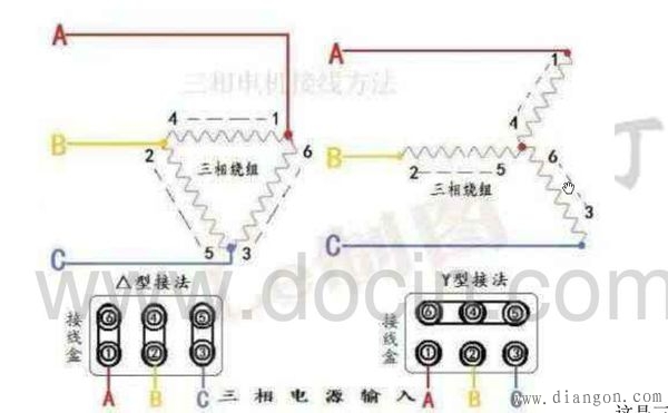 电动机星三角如何接主线