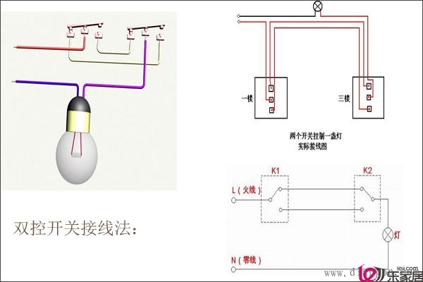 家用电灯开关接线图