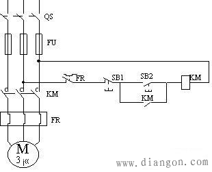 电动机全压启动原理图