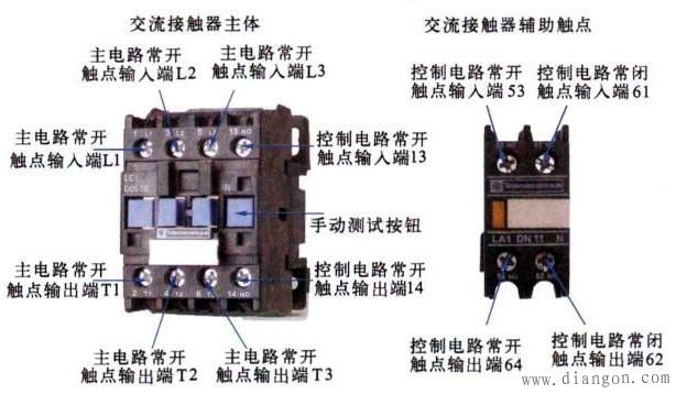 交流接触器实物图_交流接触器电气符号