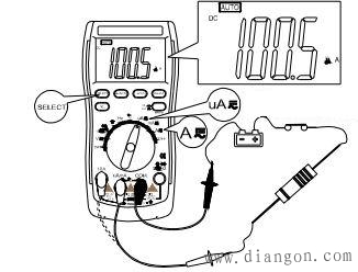 数字万用表测电流图解