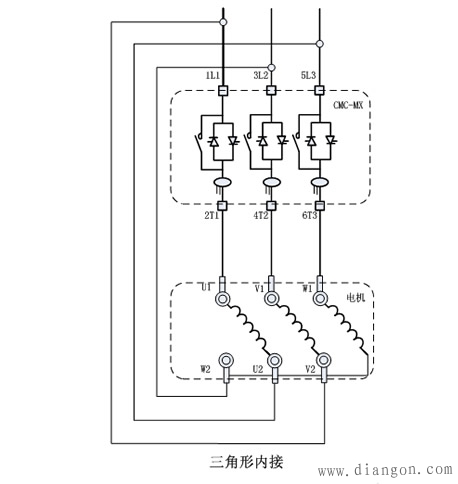 电机软启动器安装接线图