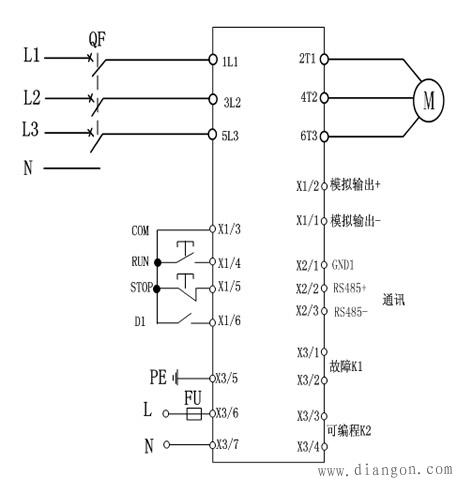 电机软启动器安装接线图