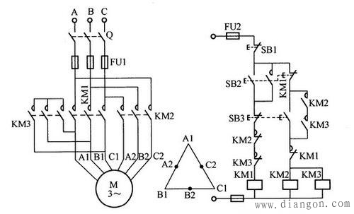 双速电动机控制电路图