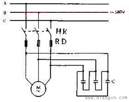 电力电容器用于无功功率补偿电路图解