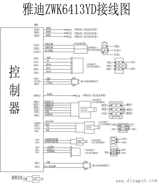 电动车控制器接线图解读