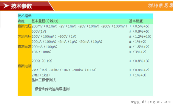 南京天宇T-92数字万用表使用方法图解