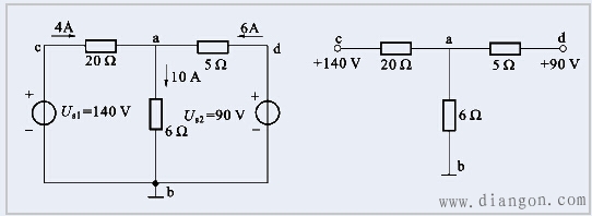 电位在电路中的简化表示法