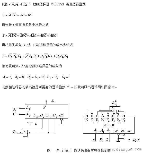 中规模组合电路用于逻辑设计