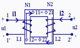 实际耦合电感线圈与理想变压器