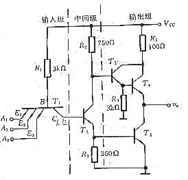 典型TTL与非门的工作原理