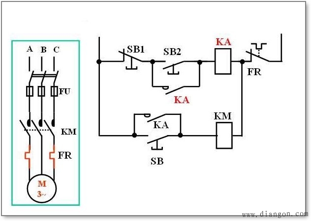 电动机的点动与连续控制电路图解
