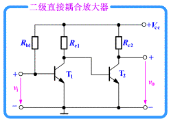 两级直接耦合放大电路