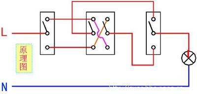 三联开关接线图_三联开关实物接线图