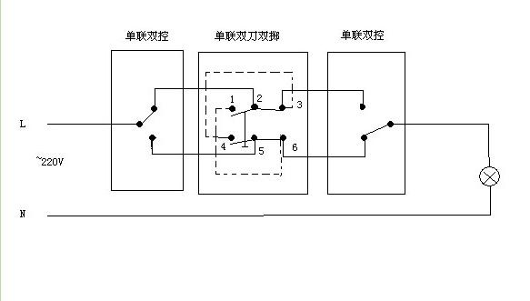 三联开关接线图_三联开关实物接线图