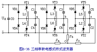 三相串联电感式逆变器电路