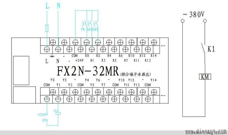 三菱PLC自锁控制程序编程实例