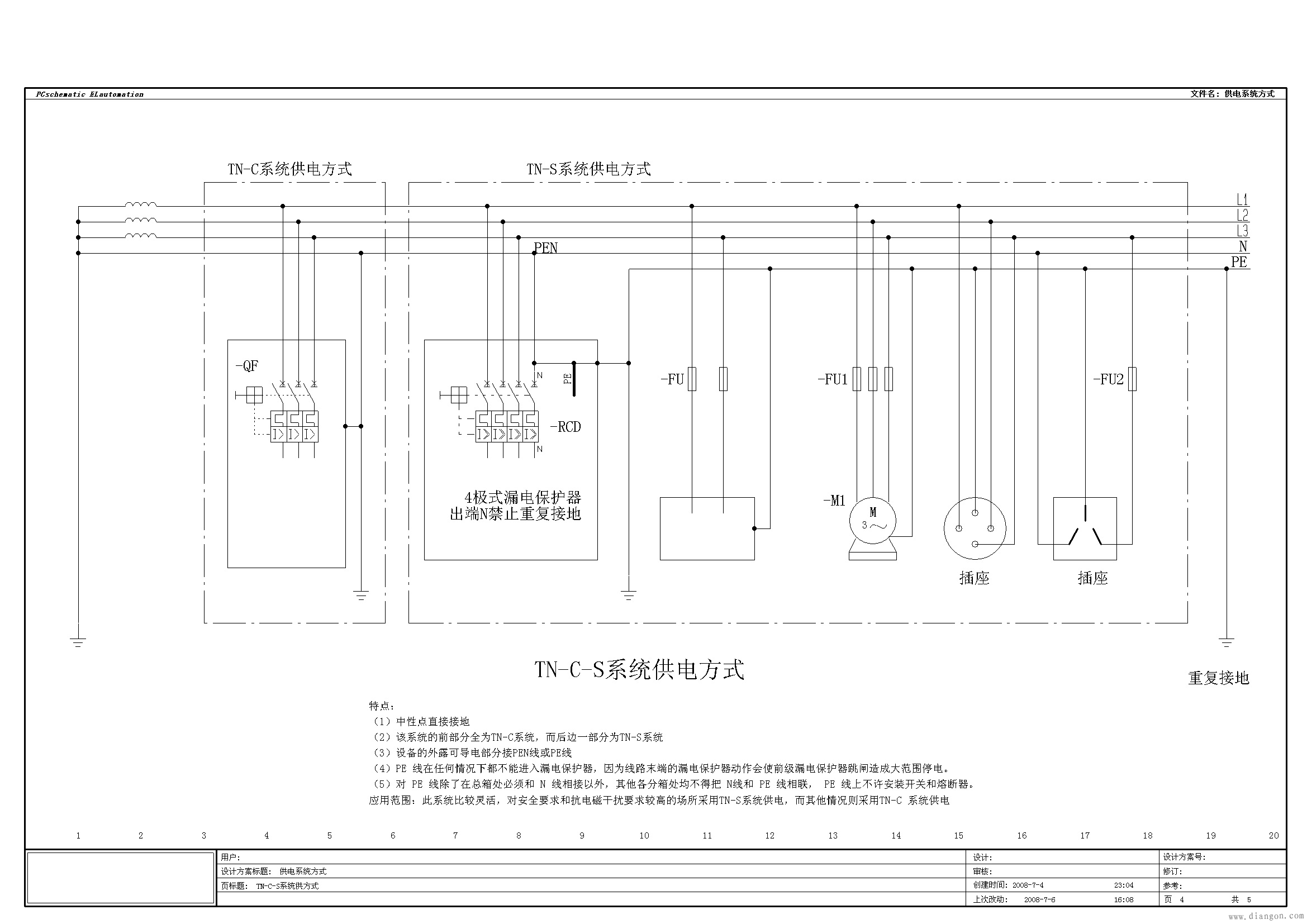 低压供电系统接地示意图