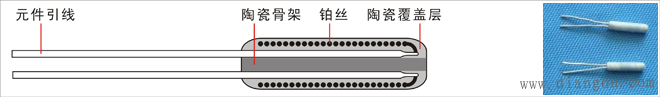 外绕整体烧结铂电阻元件