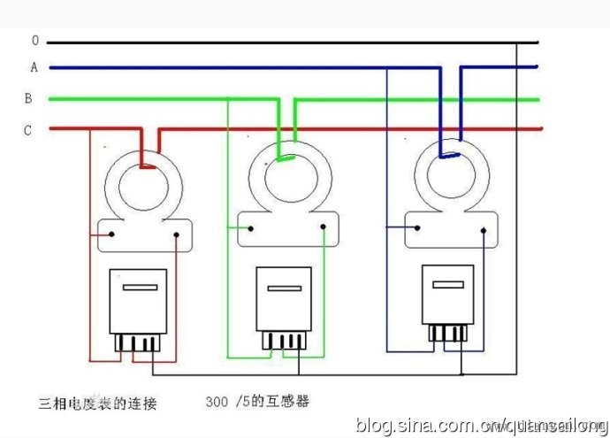 三相电表接线图_三相四线电表接线图