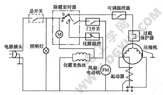 冷柜制冷工作电路讲解