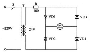 交流电源驱动直流电动机控制电路