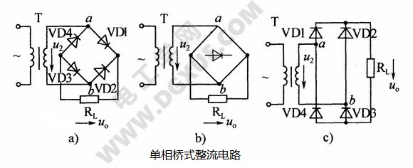 二极管单相整流电路：桥式整流工作原理及桥式整流组件(硅堆)