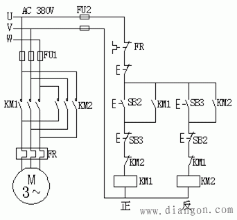 具有自锁、互锁功能的PLC梯形图程序