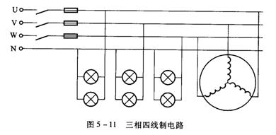 不对称三相负载电路