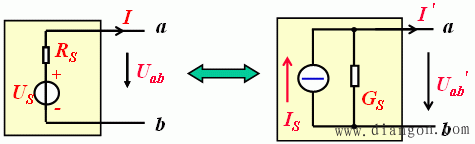 实际电压源与电流源的两种模型及其等效变换