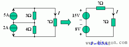 实际电压源与电流源的两种模型及其等效变换