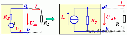 实际电压源与电流源的两种模型及其等效变换