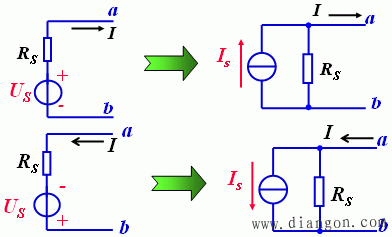 实际电压源与电流源的两种模型及其等效变换