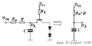 门电路组成的积分型单稳态触发器