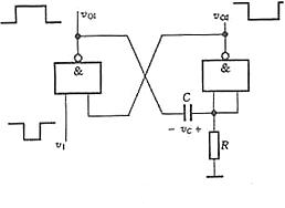 门电路组成的微分型单稳态触发器