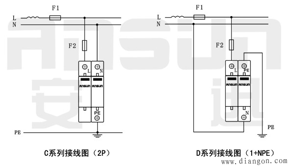 浪涌保护器接线方式