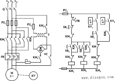 三相电动机制动控制线路