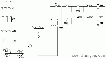 三相异步电动机的机械制动控制线路