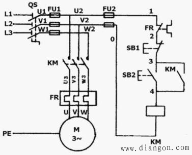 如何用接触器和按钮实现对三相异步电动机单方向起动和停止控制