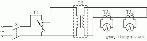 电流互感器变比检查试验接线图