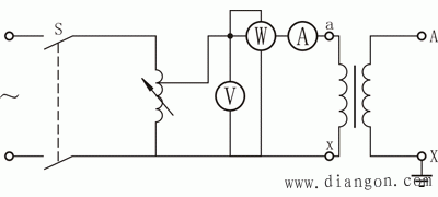 电压互感器空载励磁特性试验接线图