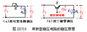 串联型稳压电路的稳压原理