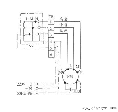 单相三速电机接线图_三相三速电机接线图